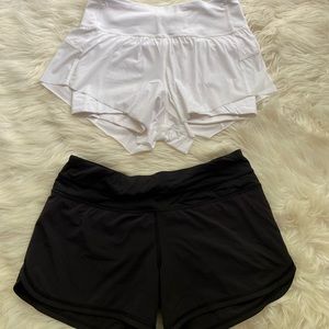 Two pairs of Lululemon shorts- size 6